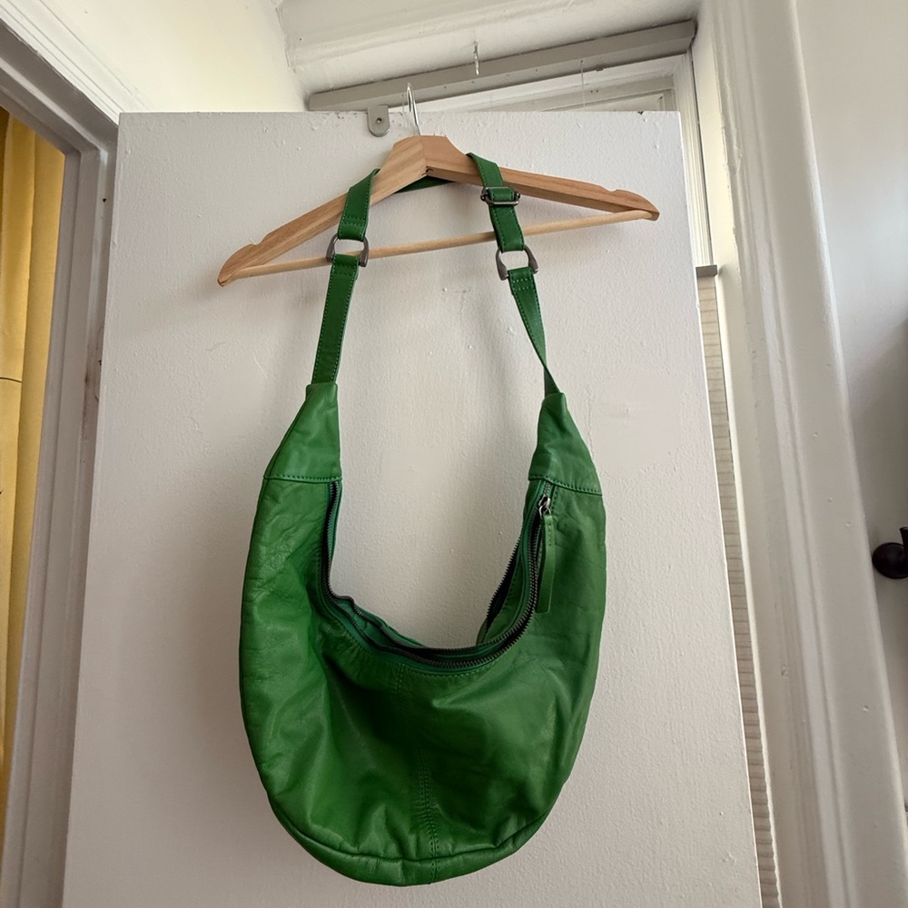Free People green vegan leather  Hobo Bag